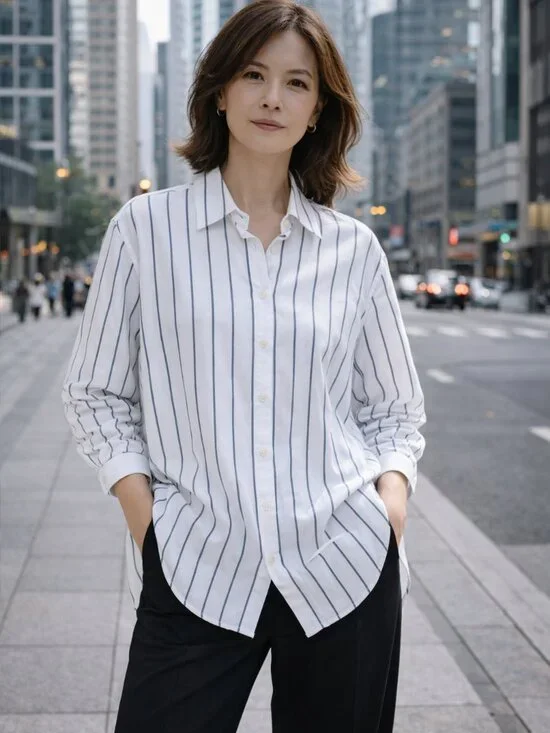 Dries Van Noten Oversized Striped Cotton Poplin Tunic Shirt NWOT - Picture 1 of 8